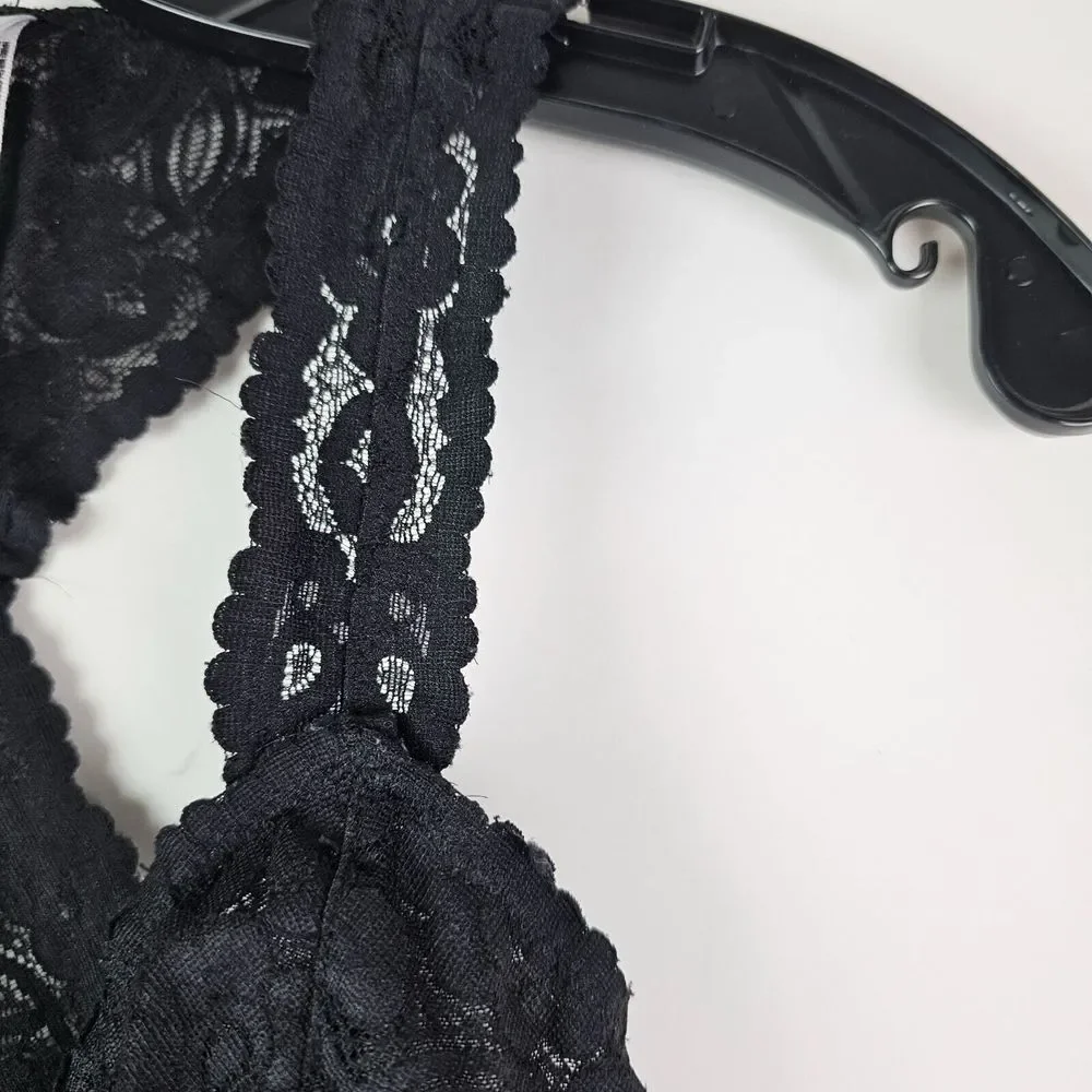 Free People Intimately Free Lace Black Wireless‎ Bralette XS Pre-Owned
